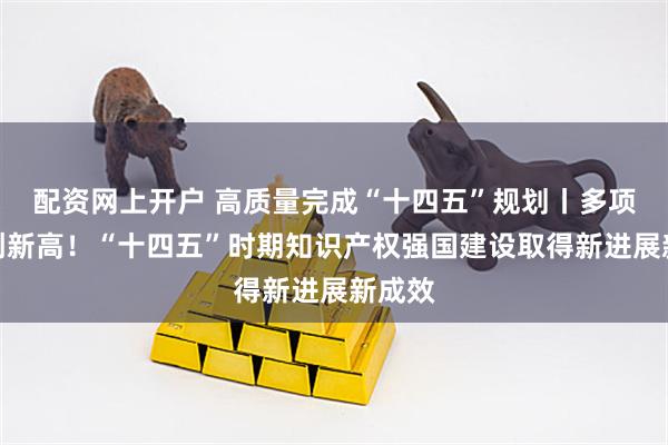 配资网上开户 高质量完成“十四五”规划丨多项数据创新高！“十四五”时期知识产权强国建设取得新进展新成效